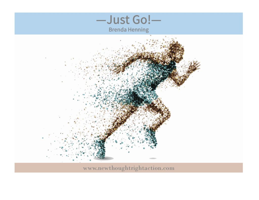 Runner with the tagline "just go!"